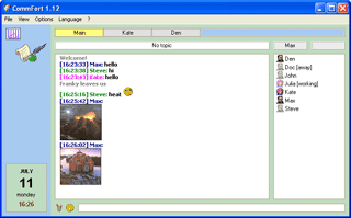 commfort, chat, network, communications, server, client